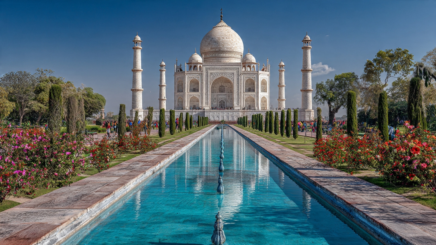 Swadesh Darshan Scheme उत्तर प्रदेश - आगरा ताज महल यमुना में रिफ्लेक्शन